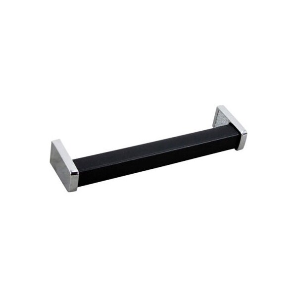 Allpoints 22-1368 6 1/2" Black Vinyl / Chrome Handle